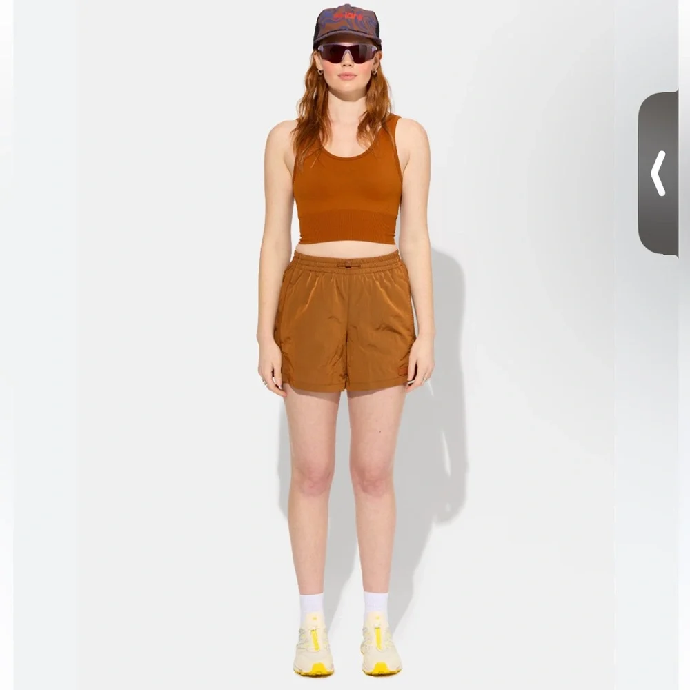 Women's Athletic Shorts in Brown - Lightweight Performance